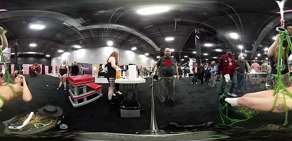  VR Video of Lady Lucy getting tied up and suspended at EXXXotica NJ 2018